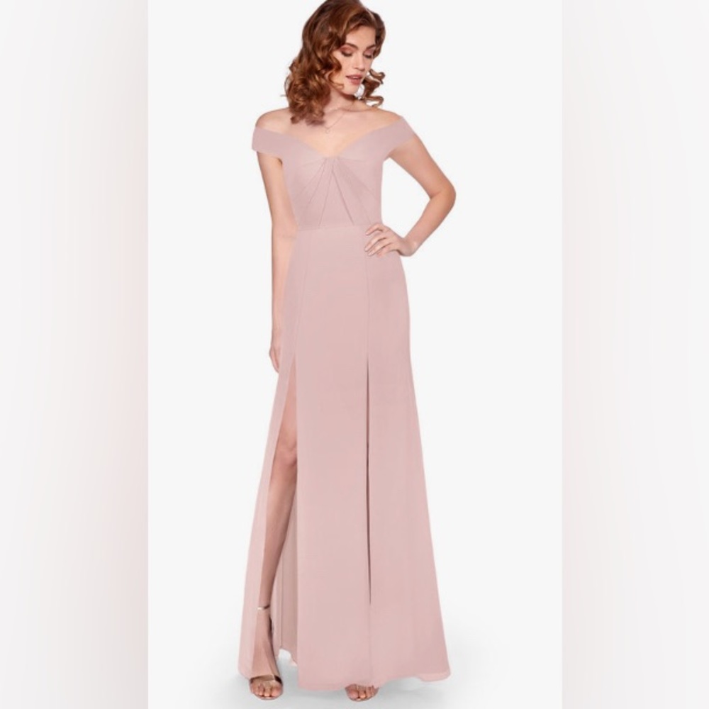 Azazie Dusty Rose Journee Bridesmaid Dress -Size 10